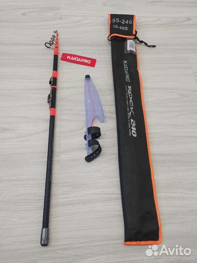 Спиннинг телескопический Kaida Rock 2.4м 10/40гр