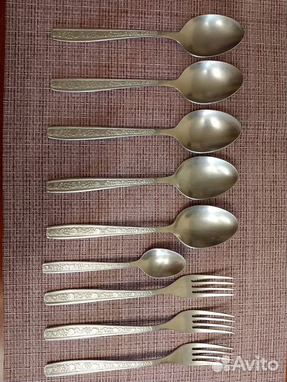 Ложки, вилки, ножи СССР - нержавейка и деревянные