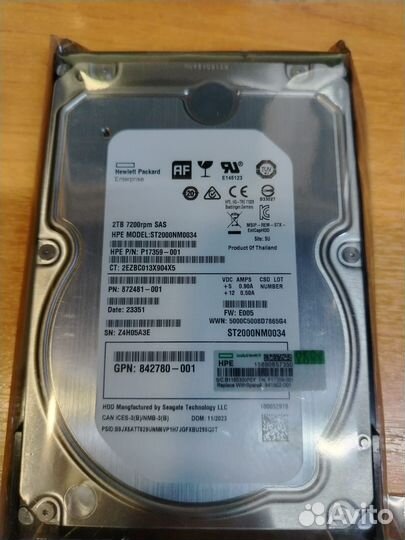 Жесткий диск HPE 2TB N9X93A