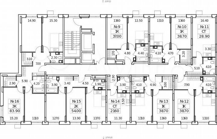 1-к. квартира, 36,5 м², 3/6 эт.