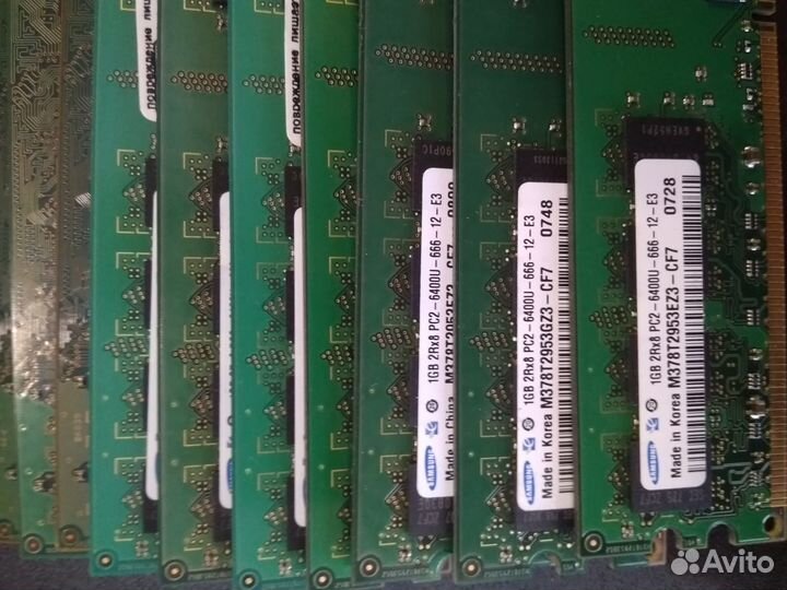 Комплект Dimm DDR2 1Gb x 10шт