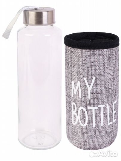 Бутылка для воды стеклянная 400мл