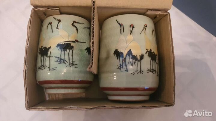 Японская винтажная посуда для чая, листайте