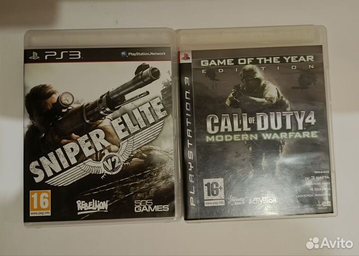 Sniper elite v2 + Cod4 Ps3