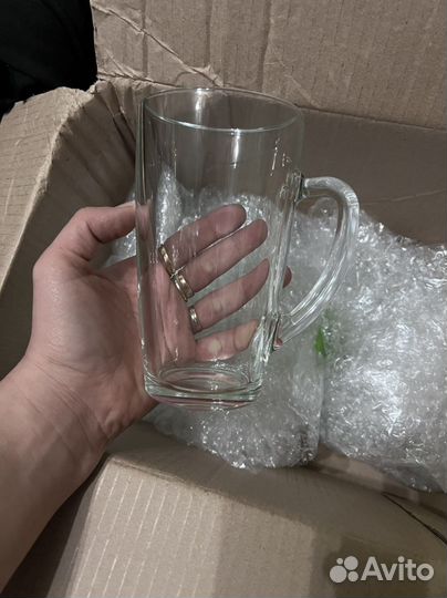Новый набор из 4-х стеклянных кружек