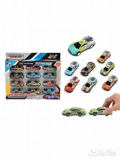 Набор машин инерционных, в комплекте 12шт., коробк