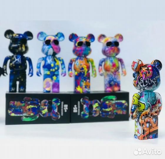 Колонка беспроводная bluetooth Мишка Bearbrick B5+