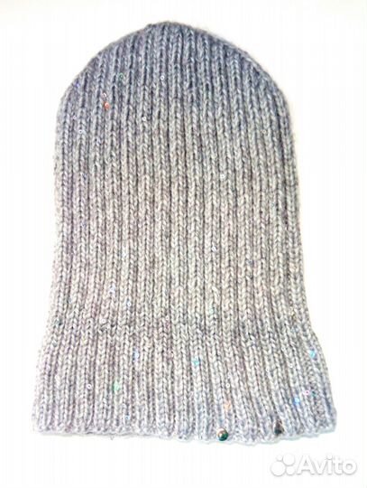Шапка женская вязаная бини