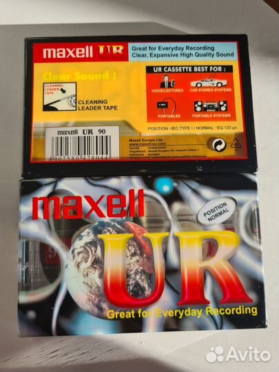 Аудиокассеты Maxell ur 90 и Sony HF 60