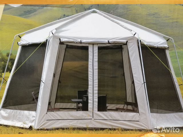 Тент шатёр с москитными сетками 4.3 m на 4.3 m