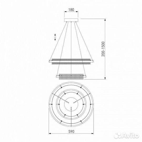 Светильник Eurosvet Imperio 90241/2 белый/ серебро SMART