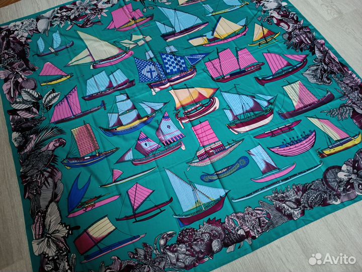 Платок Шаль Hermes Шелковый