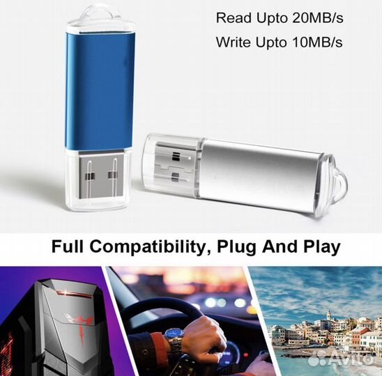 Флешка 128gb USB 2.0/Type-C или Micro USB