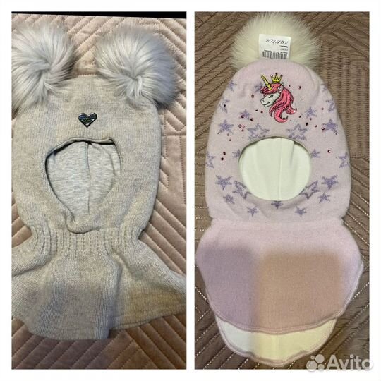 Шапка-шлем для дев 2-7 лет