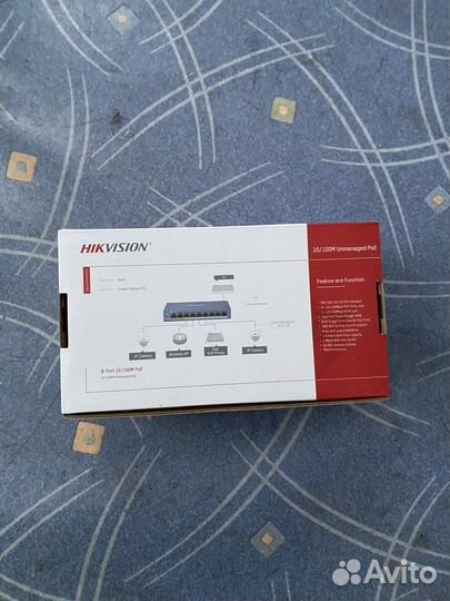 Коммутатор с PoE на 8 портов hikvision