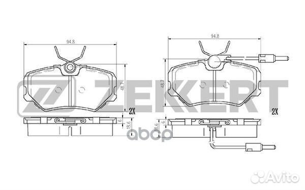 Колодки торм. диск. передн. Peugeot 405 I-II 87