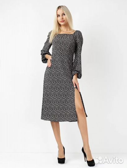 Платье женское в мелкий цветок