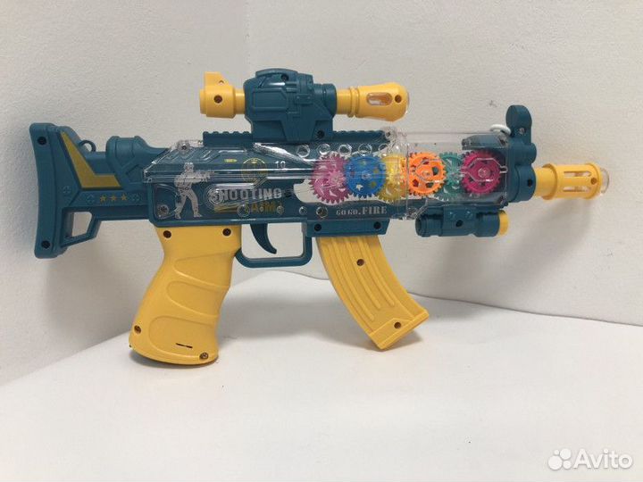 Прозрачный АВТОМАТ С шестеренками (свет,звук,проек