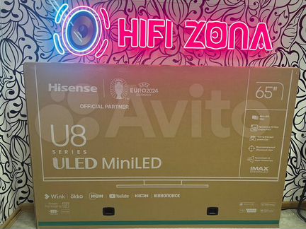 Телевизор Mini LED Hisense 65U8NQ чек гарантия