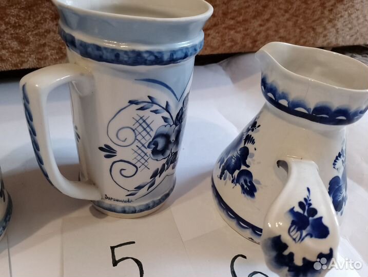 Набор посуды гжель