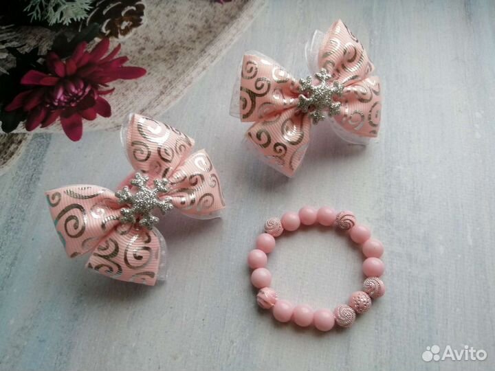 Резиночки-бантики, повязки, браслеты, подвески