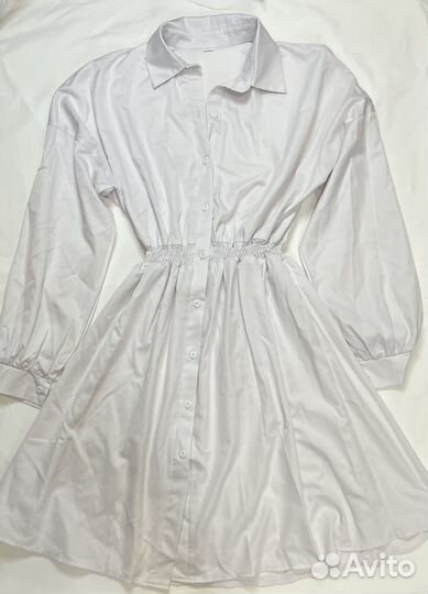 Белое платье рубашка