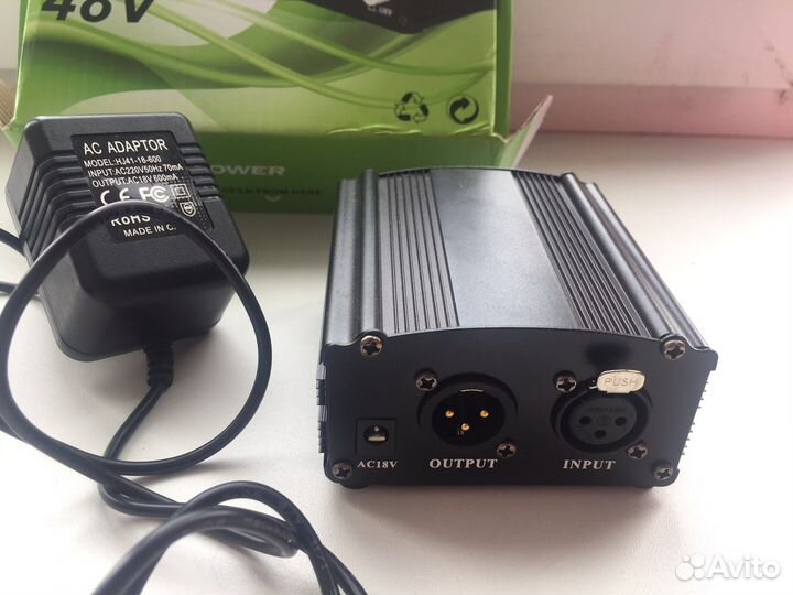 Микрофон BM800, Фантомное питание, Поп-фильтр