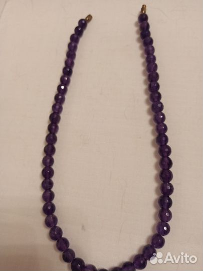 Ожерелье из граненного аметиста