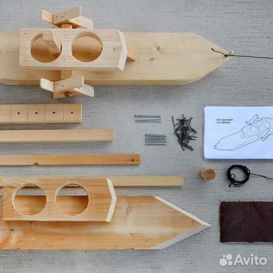 Игрушка-самоделка Колёсный пароход, 45 см