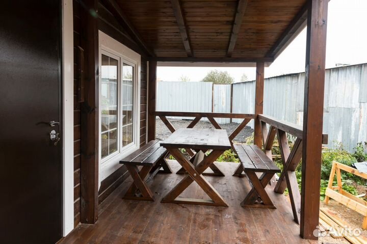 Модульная баня 30м2 в стиле Альпийское шале