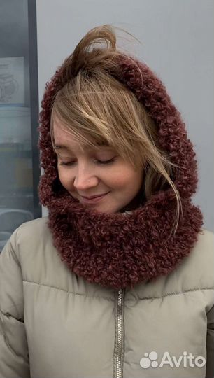 Шапка женская капор шапка капюшон