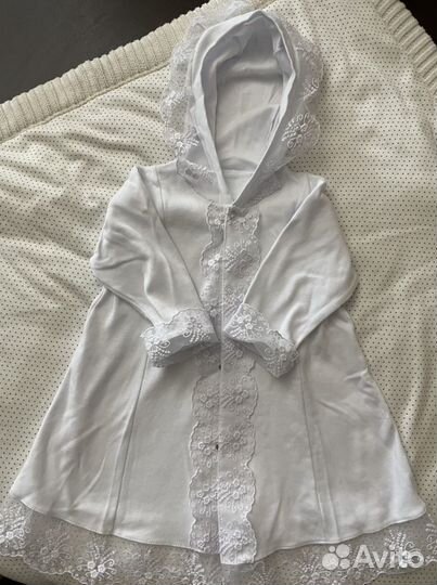 Крестильное платье с капюшоном