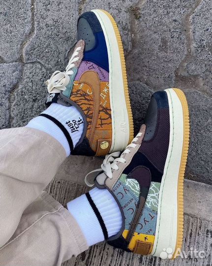 Кроссовки Nike Air Force1 Travis Scott Cactus Jack