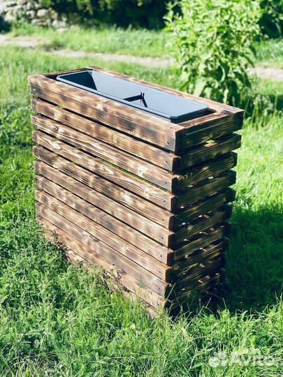 Кашпо для цветов деревянное