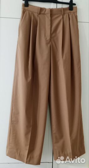 Cos брюки лёгкая шерсть 44-46 широкие