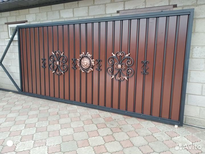 Готовые откатные ворота с автоматикой Nice