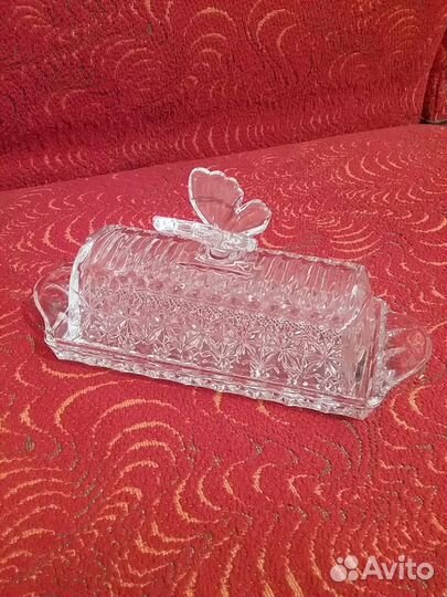 Хрустальная маслёнка Bohemia