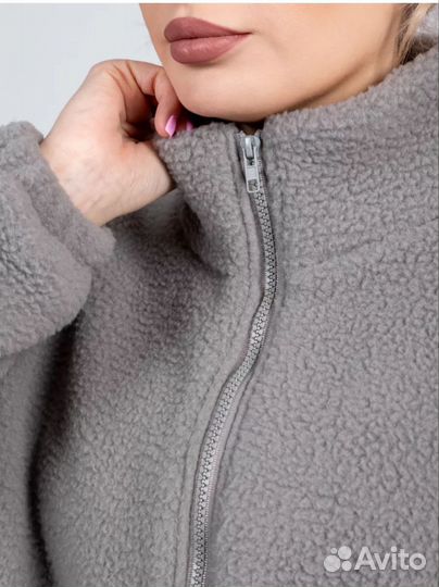 Кофта плюшевая теплая оверсайз