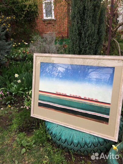 Картина постер К. Малевич Скачет красная конница