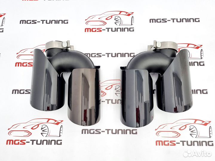 Насадки для Porsche Macan 2019+ GTS чёрные