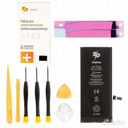 Набор для замены батареи iPhone 7 ZeepDeep: аккуму