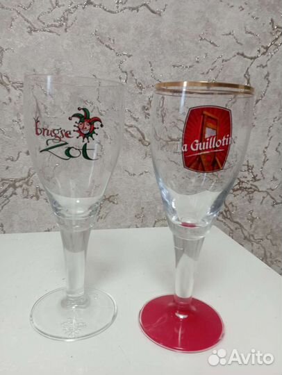 Пивной бокал La Guillotine и Brugse ZOT. бельгия
