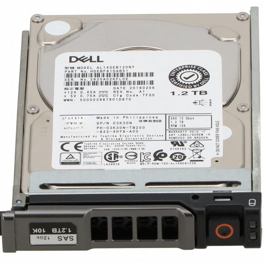 [3K30N] Жесткий Диск Dell 1.2tb Sas 2,5 3k30n