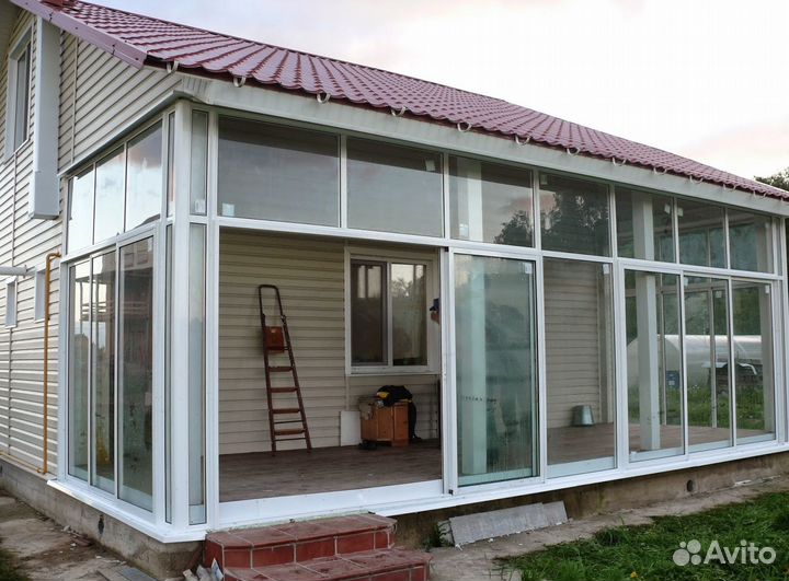 Остекление веранды распашное