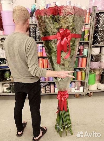 Высокие розы Доставка цветов