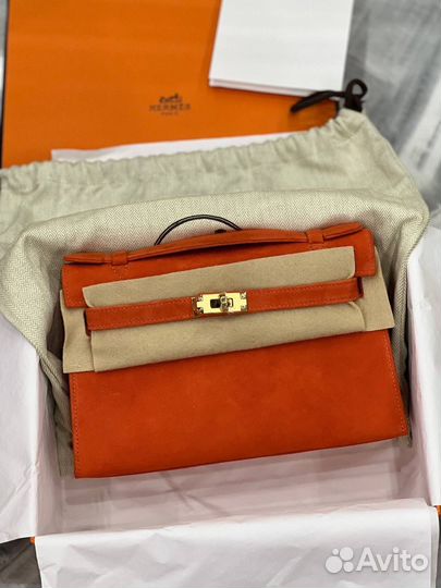 Сумка женская Hermes pochette замша