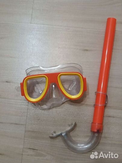 Маска с трубкой для плавания детская