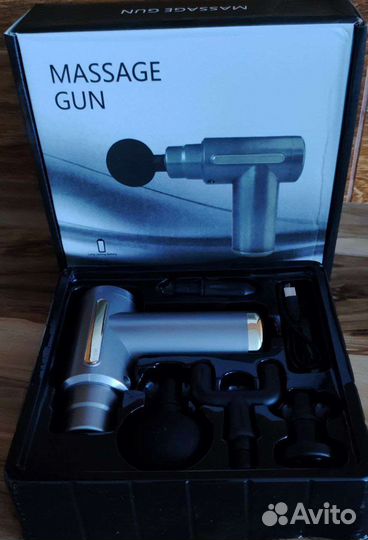 Пистолет массажер для мышц с насадками