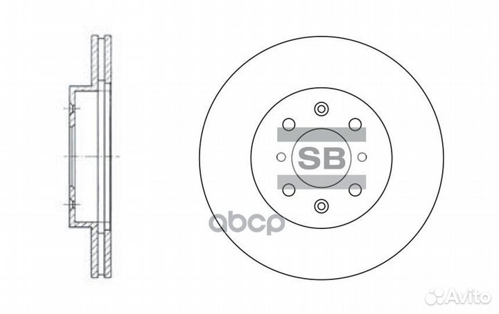Диск тормозной передний вентилируемый SD4105 Sa