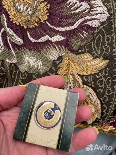 Монета на удачу серебряная + позолота 500 франков